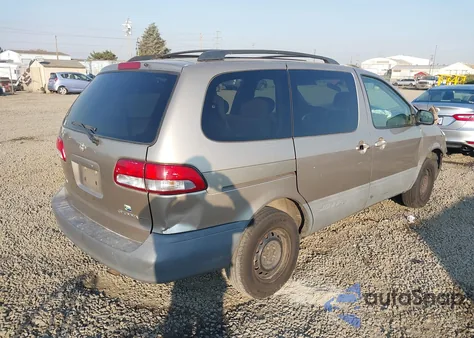 2002 Toyota Sienna Ce из США, поврежденный, VIN 4T3ZF19CX2U420002